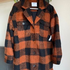 NWT Old Navy Rust Plaid Shirt Jacket
